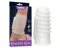 Рельефная вибронасадка на пенис Vibrating Spiral Knights Ring