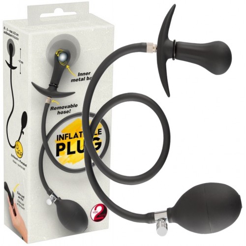 Расширяющаяся анальная пробка со смещенным центром тяжести Inflatable Plug Расширяющаяся анальная пробка со смещенным центром тяжести Inflatable Plug