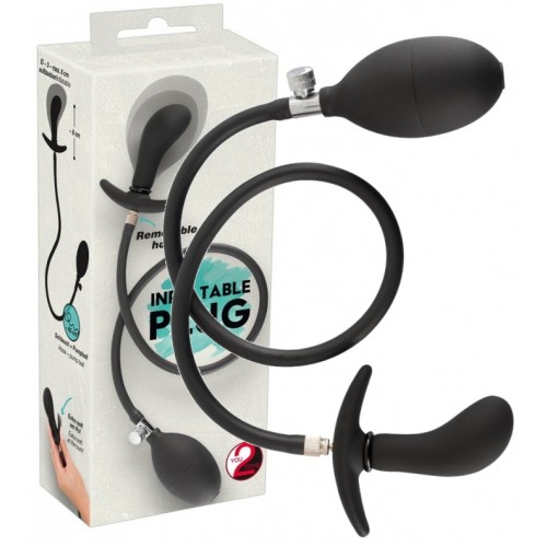 Изогнутая расширяющаяся анальная пробка Inflatable Plug Изогнутая расширяющаяся анальная пробка Inflatable Plug