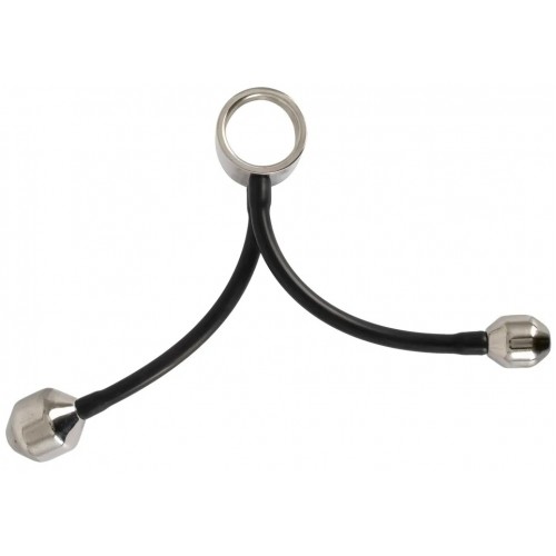 Эрекционное кольцо с металлическими грузиками Cock ring & Ass plugs