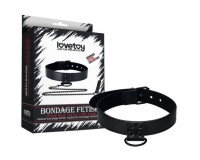 Ошейник с поводком на цепи Bondage Fetish Black Matt Collar With Leash