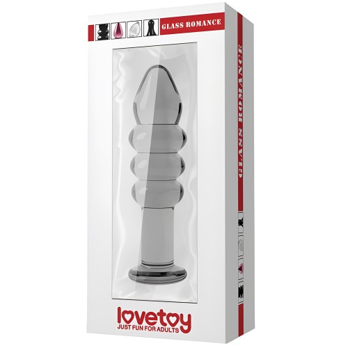 Ребристая анальная пробка из прозрачного стекла Glass Romance 14 см Ребристая анальная пробка из прозрачного стекла Glass Romance 14 см