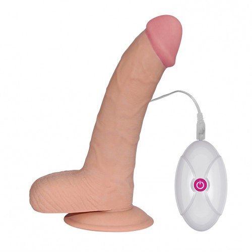 Вибратор реалистик The Ultra Soft Dude с выносным пультом управления 20 см Вибратор реалистик The Ultra Soft Dude с выносным пультом управления 20 см