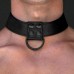 Ошейник с поводком на цепи Bondage Fetish Black Matt Collar With Leash