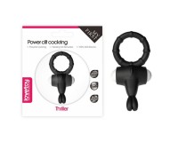 Черное виброкольцо Power Thriller Clit Cockring