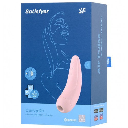 Вакуумный смарт- стимулятор Satisfyer Curvy 2+ Pink Вакуумный смарт- стимулятор Satisfyer Curvy 2+ Pink