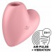 Вакуумно-волновой стимулятор с вибрацией Satisfyer Cutie Heart розовый