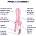 Расширяющийся анальный смарт-вибратор Satisfyer Air Pump Booty 5+ розовый