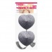 Пэстисы для груди серебристые Reusable Glitter Heart Tassel Nipple Pasties