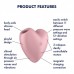 Вакуумно-волновой стимулятор с вибрацией Satisfyer Cutie Heart розовый