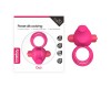 Двойное виброкольцо Power Clit Duo Silicone Cockring розовое