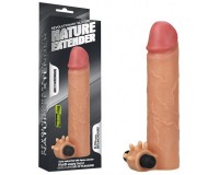 Насадка на пенис с вибрацией Revolutionary Silicone Nature Extender + 5 см