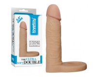Реалистичная насадка для двойного проникновения The Ultra Soft Double 15 см