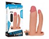 Удлиняющая вибронасадка для двойного проникновения Pleasure X Tender Vibrating Double Penis Sleeve + 8 см