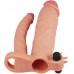 Удлиняющая вибронасадка для двойного проникновения Pleasure X Tender Vibrating Double Penis Sleeve + 8 см