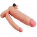 Удлиняющая вибронасадка для двойного проникновения Pleasure X Tender Vibrating Double Penis Sleeve + 8 см