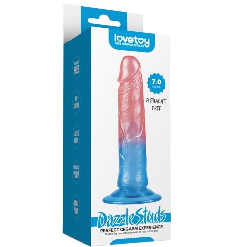 Реалистичный фаллоимитатор с цветным градиентом Lovetoy Dazzle Studs 18 см Реалистичный фаллоимитатор с цветным градиентом Lovetoy Dazzle Studs 18 см