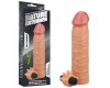 Насадка на пенис с вибрацией Revolutionary Silicone Nature Extender + 4 см