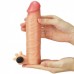 Насадка на пенис с вибрацией Revolutionary Silicone Nature Extender + 4 см