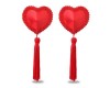 Пэстисы для груди Reusable Red Heart Tassels Nipple Pasties