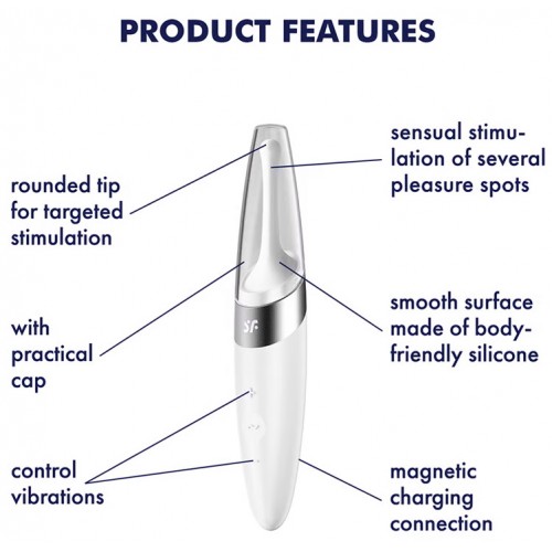 Точечный стимулятор с вибрацией Satisfyer Twirling Delight белый Точечный стимулятор с вибрацией Satisfyer Twirling Delight белый