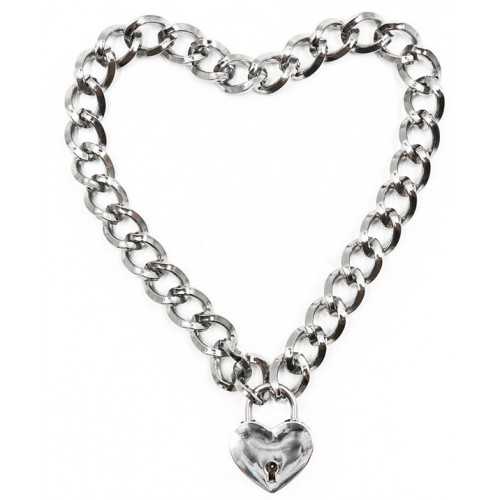 Ошейник-цепочка с замком в виде сердца Ошейник-цепочка с замком в виде сердца