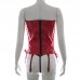 Сексуальный красный лаковый корсет