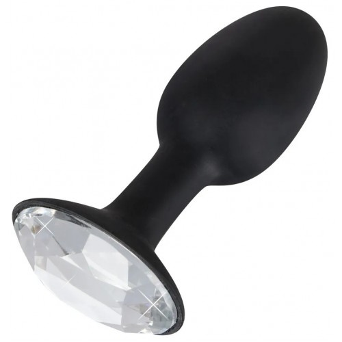 Черная силиконовая пробка с кристаллом Diamond Silicone Plug Small Черная силиконовая пробка с кристаллом Diamond Silicone Plug Small