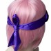 Черная маска на глаза с сиреневыми лентами