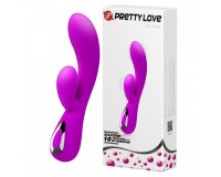 Перезаряжаемый вибратор с клиторальной стимуляцией Pretty Love Honey