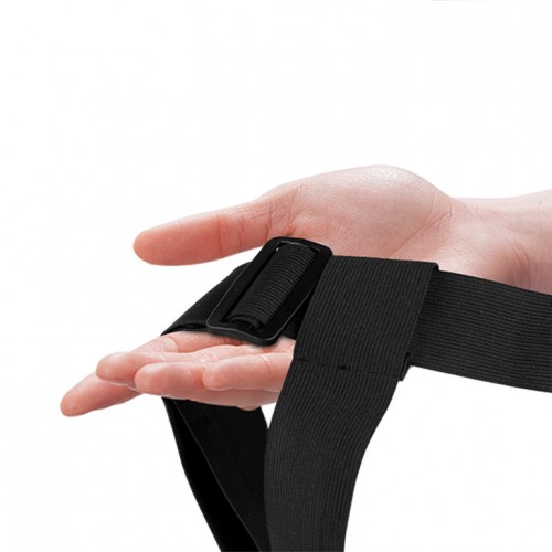 Реалистичный страпон с мошонкой на трусиках 19 см