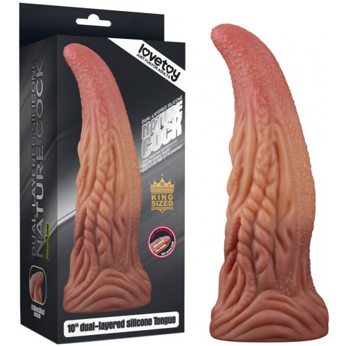 Фаллос-язычок с рельефным стволом Lovetoy Nature Cock Tongue 25 см Фаллос-язычок с рельефным стволом Lovetoy Nature Cock Tongue 25 см