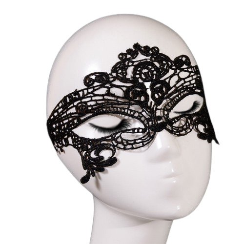 Черная ажурная маска