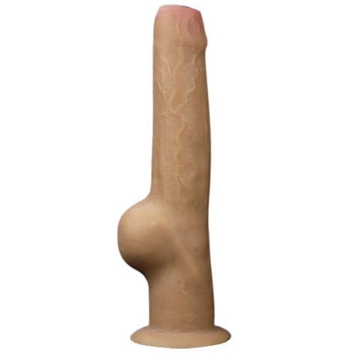 Реалистичный фаллоимитатор на присоске с мошонкой Dual Layered Handle Cock 28 см
