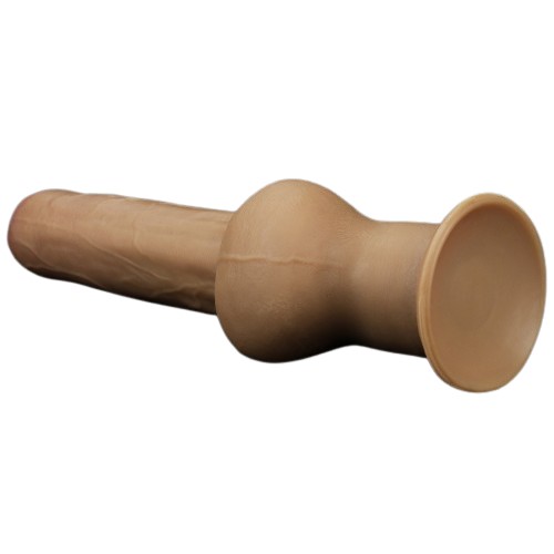 Реалистичный фаллоимитатор на присоске с мошонкой Dual Layered Handle Cock 28 см