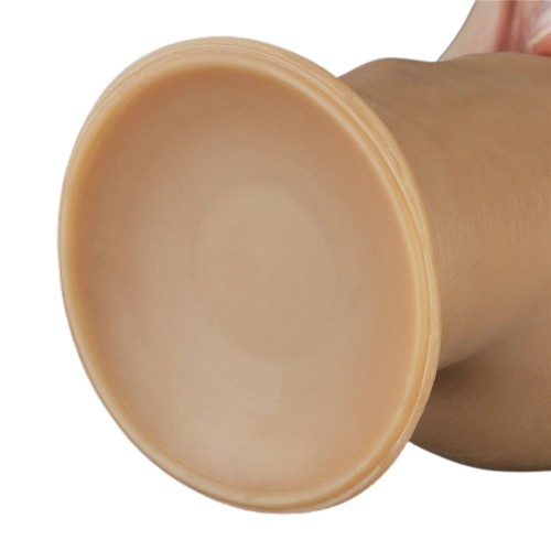 Реалистичный фаллоимитатор на присоске с мошонкой Dual Layered Handle Cock 28 см