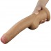Реалистичный фаллоимитатор на присоске с мошонкой Dual Layered Handle Cock 28 см