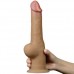 Реалистичный фаллоимитатор на присоске с мошонкой Dual Layered Handle Cock 25 см
