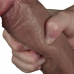 Реалистичный фаллос-мулат с большой мошонкой Lovetoy Silicone Cock 27 см