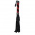 Компактная красно-черная плеть из замши 28 см