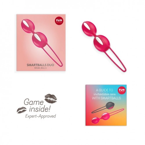Вагинальные шарики Fun Factory Smartballs Duo красно-белые Вагинальные шарики Fun Factory Smartballs Duo красно-белые