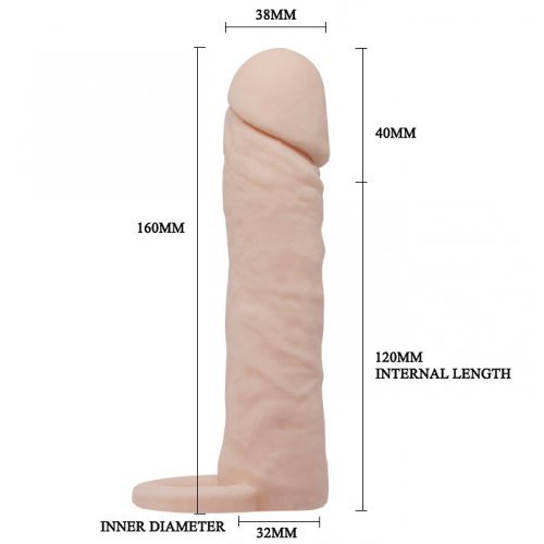 Удлиняющая насадка с петлей для мошонки Medium + 4 см Удлиняющая насадка с петлей для мошонки Medium + 4 см