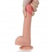 Фаллоимитатор на присоске с мошонкой Dual-Layered Silicone Dildo 22 см