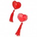 Атласные красные пэстисы-сердечки
