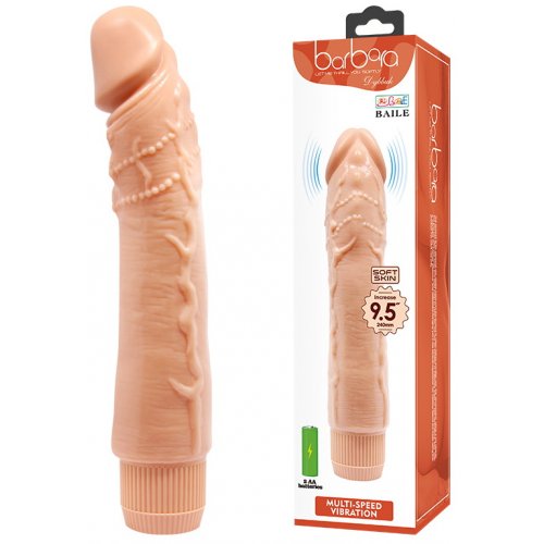 Реалистичный вибратор с рельефными венками 24 см Реалистичный вибратор с рельефными венками 24 см