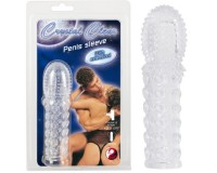Удлиняющая насадка на пенис с точечно-ребристым рельефом Crystal Clear +2,5 см