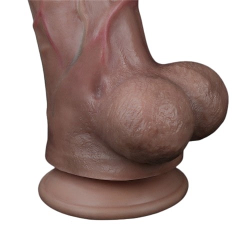 Реалистичный фаллос-мулат с рельефным стволом Lovetoy Silicone Cock 30 см Реалистичный фаллос-мулат с рельефным стволом Lovetoy Silicone Cock 30 см