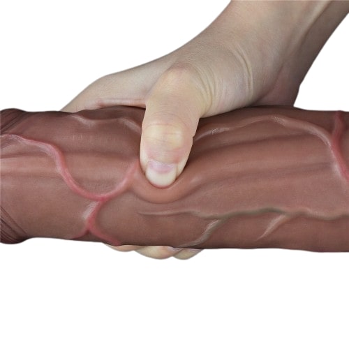 Реалистичный фаллос-мулат с рельефным стволом Lovetoy Silicone Cock 30 см Реалистичный фаллос-мулат с рельефным стволом Lovetoy Silicone Cock 30 см