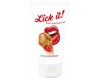 Съедобный массажный гель с ароматом клубники Lick It Erotic Massage Gel 50 мл