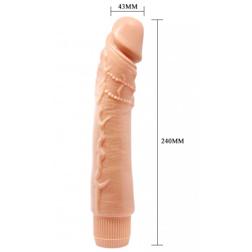 Реалистичный вибратор с рельефными венками 24 см Реалистичный вибратор с рельефными венками 24 см